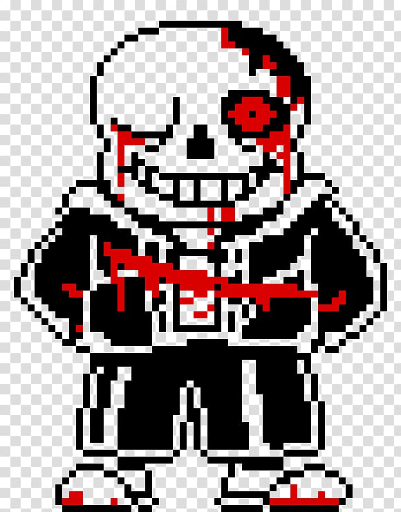 Dust sans colored battle sprite pixel art