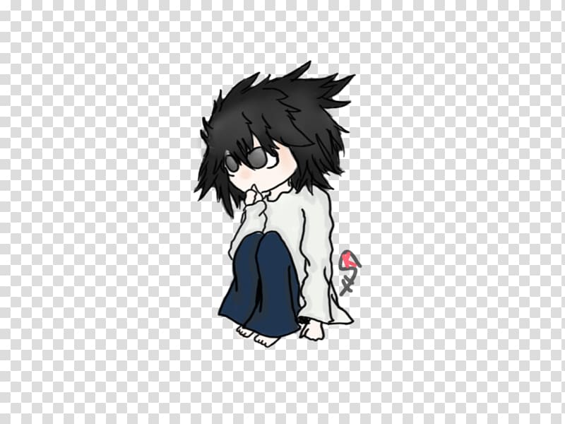 L Mangaka Death Note Anime Chibi, Anime transparent background PNG clipart