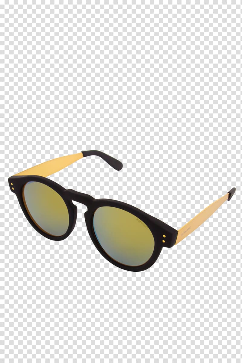 Sunglasses KOMONO Gold Tomorrowland, yellow sunglasses transparent background PNG clipart