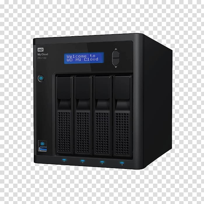 Computer Cases & Housings Network Storage Systems Western Digital WDBNFAWd My Cloud Pr4100 0tb 4-bay Desktop Nas External Hdd Data storage, others transparent background PNG clipart