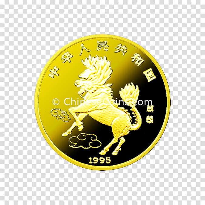 Coin Chinese Gold Panda Giant panda, Coin transparent background PNG clipart