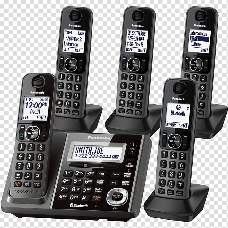 Feature phone Cordless telephone Answering Machines Digital Enhanced Cordless Telecommunications, Panasonic phone transparent background PNG clipart