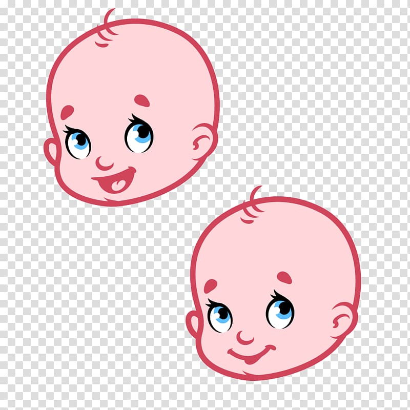 Cartoon , cartoon smiley baby pink transparent background PNG clipart