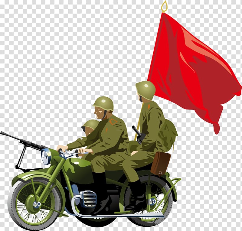 Soldier Army Illustration, Military Motorcycle transparent background PNG clipart