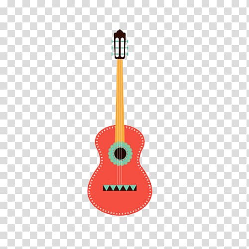 Acoustic guitar Tiple Cuatro, Color guitar transparent background PNG clipart