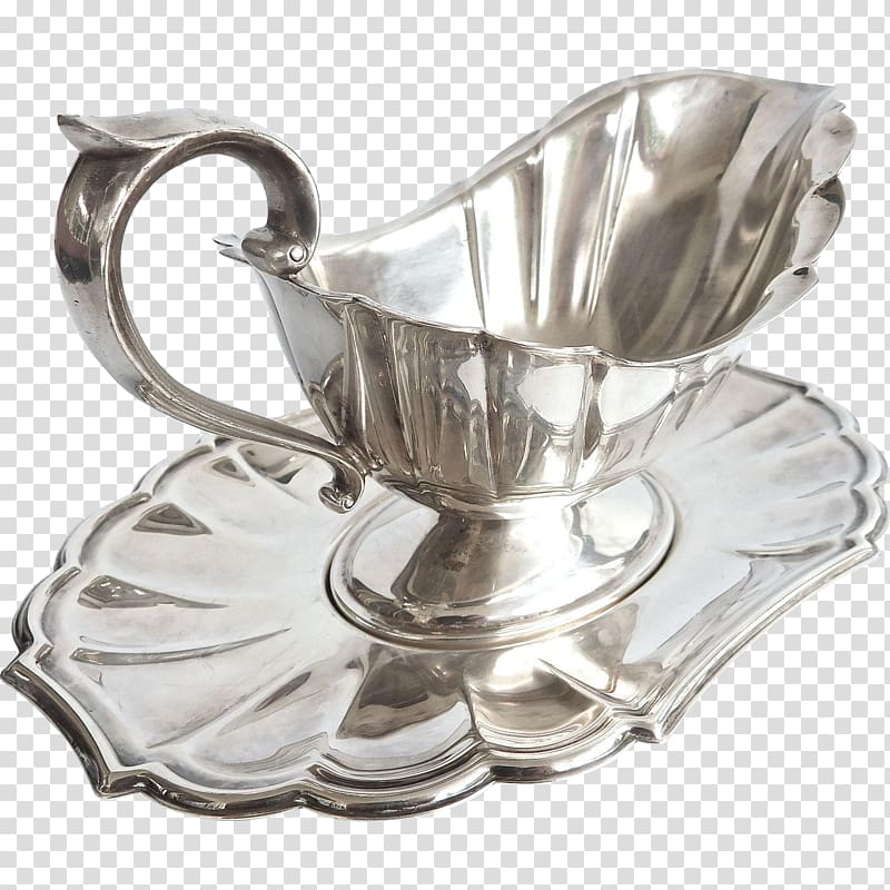 Coffee cup Silver Saucer, silver transparent background PNG clipart