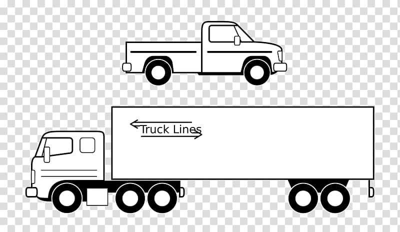 Pickup truck Semi-trailer truck , white transparent background PNG clipart