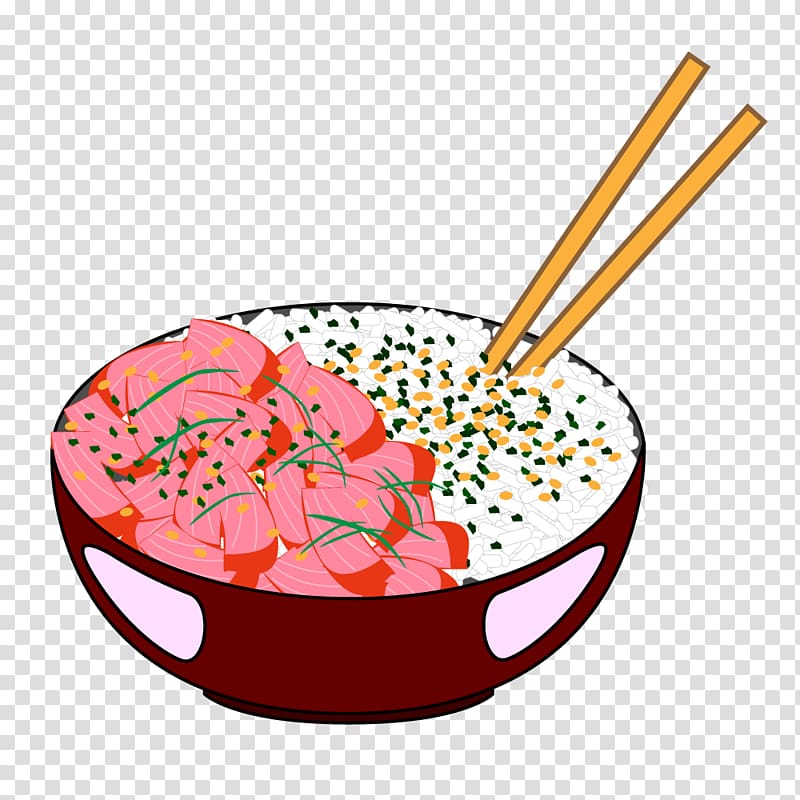 Poke Cuisine of Hawaii Bowl Sushi Rice, rice bowl transparent background PNG clipart