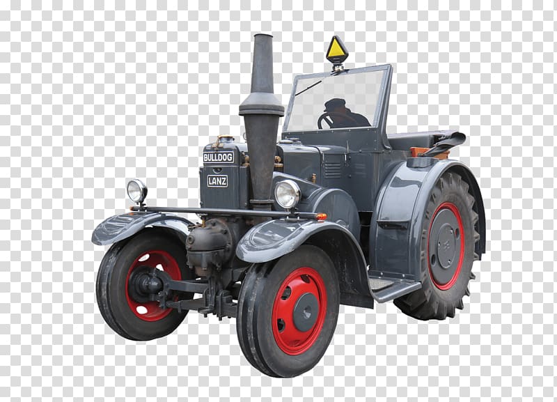 classic gray vehicle, Tractor transparent background PNG clipart