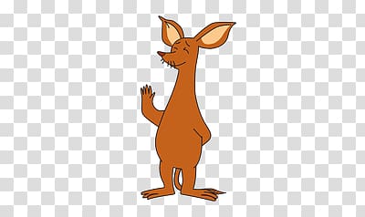 brown kangaroo illustration, Sniff Waiving transparent background PNG clipart