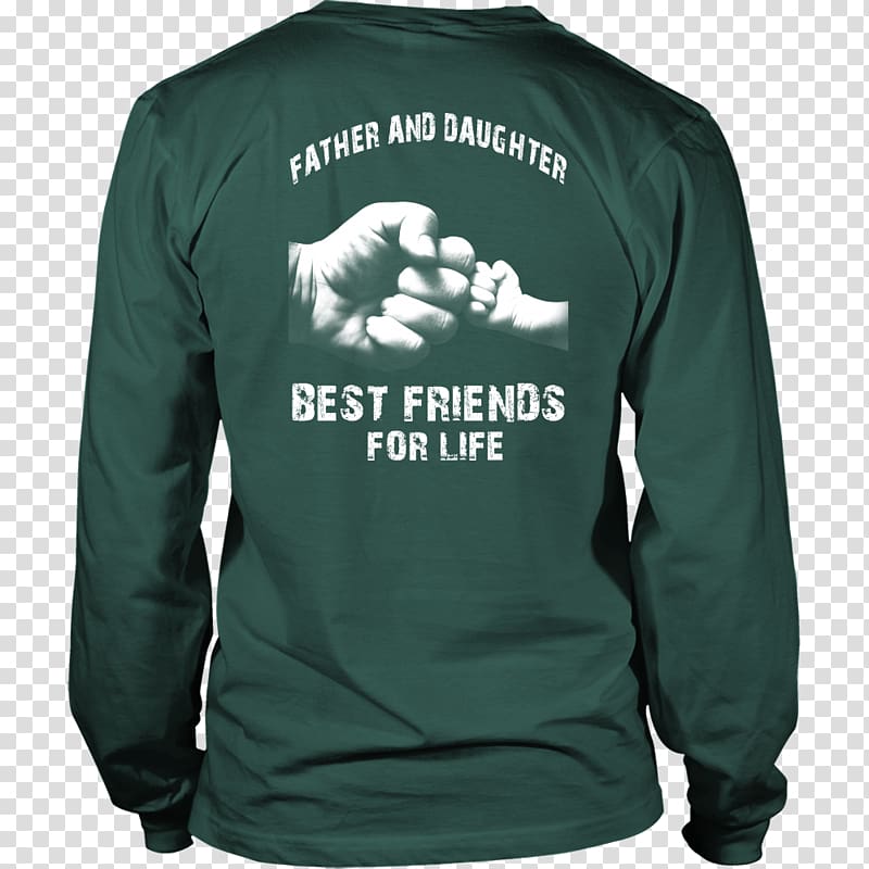 T-shirt Hoodie Father Sweater, long best friend sweatshirts transparent background PNG clipart