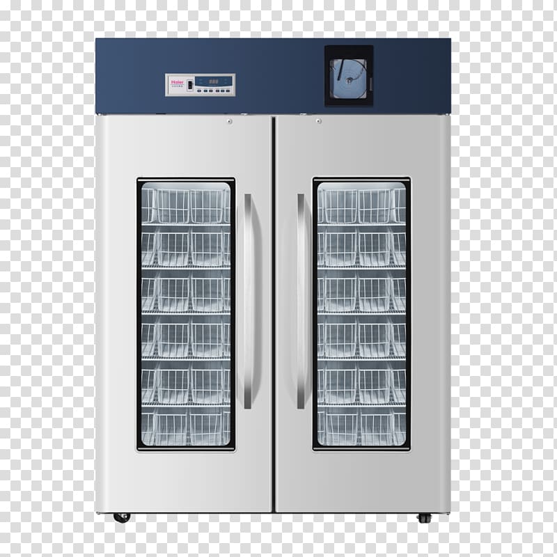 Refrigerator Haier Freezers Blood bank Laboratory, refrigerator transparent background PNG clipart