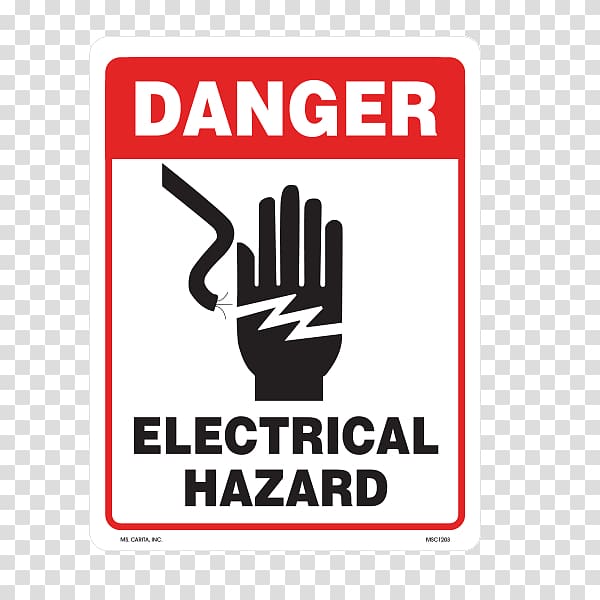 Hazard Warning label Electricity Electrical safety, high voltage transparent background PNG clipart