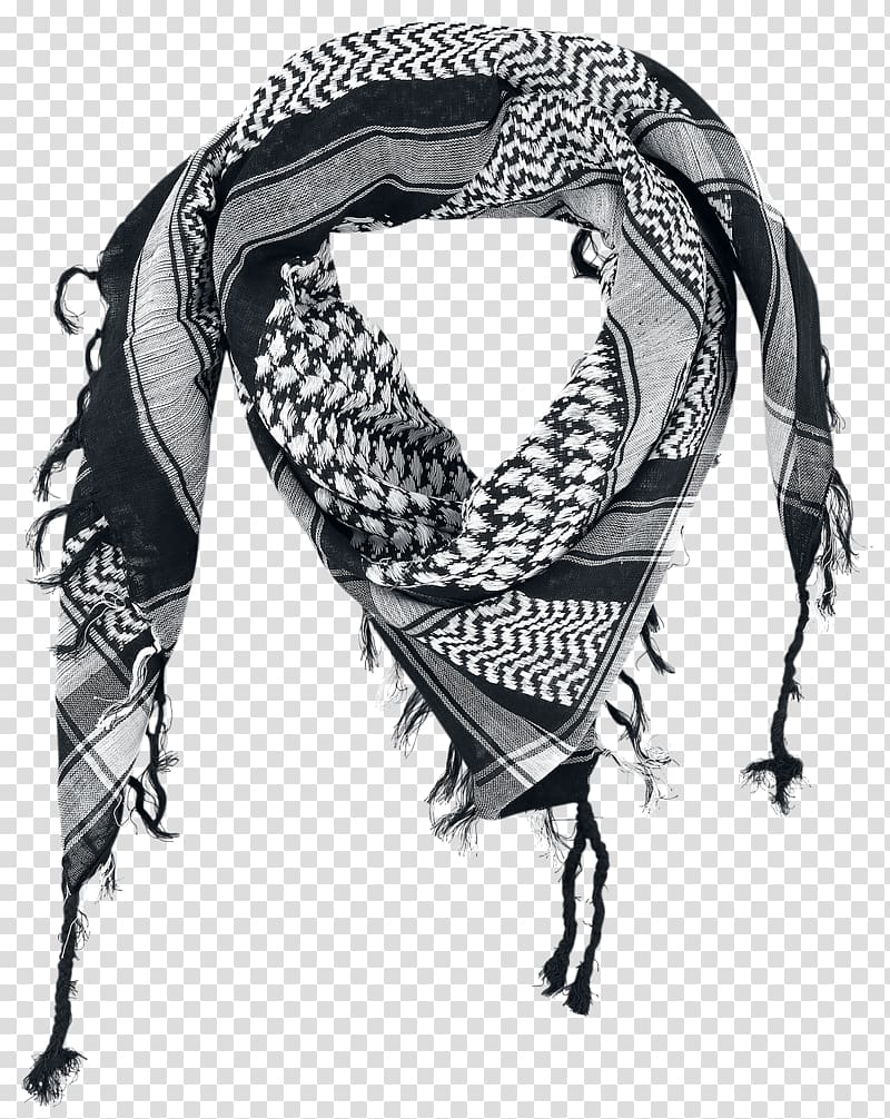 Scarf Palestinian keffiyeh Kerchief Shawl, black scarf transparent background PNG clipart
