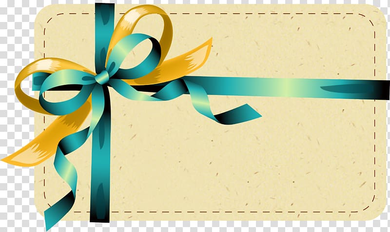 Gift card Ribbon Voucher Designer, bow transparent background PNG clipart