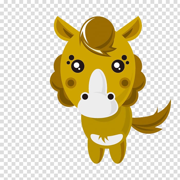 Horse Chinese zodiac Computer file, Cartoon cute little donkey transparent background PNG clipart