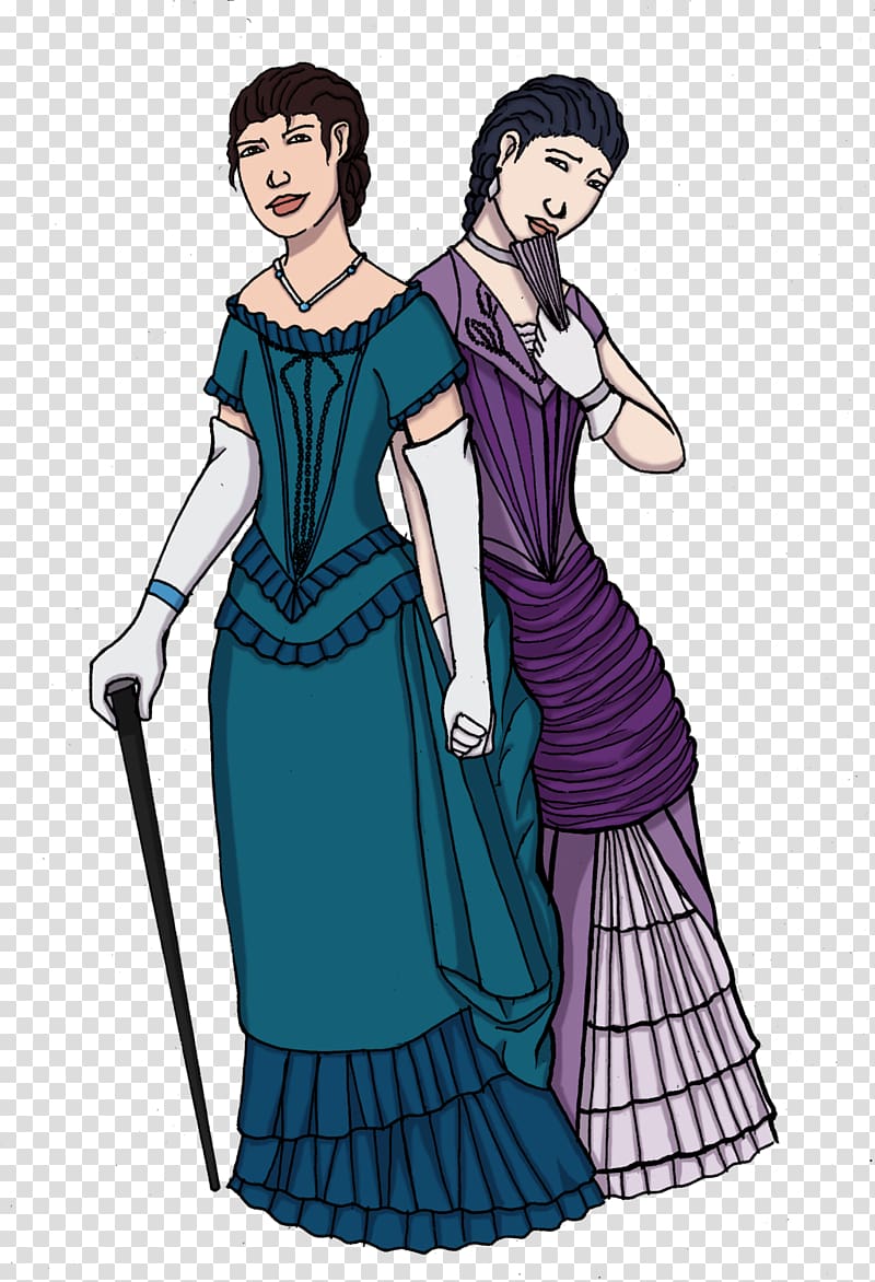 Gown Costume design Cartoon, VICTORIAN AGE transparent background PNG clipart