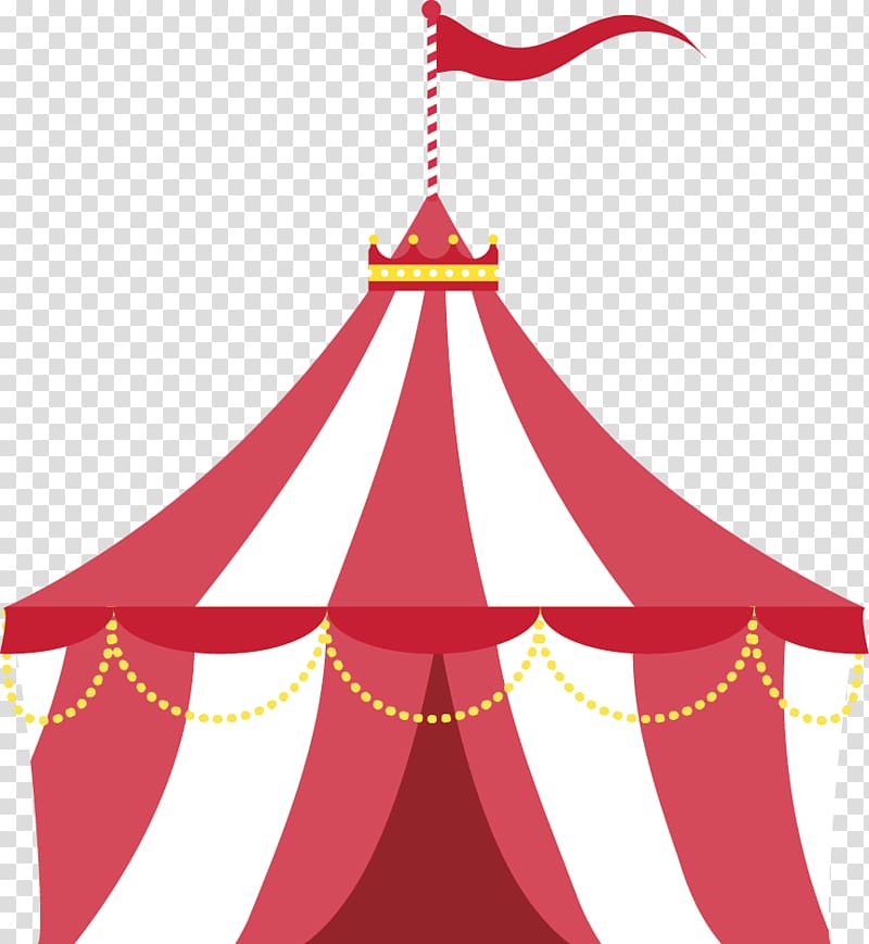 white and red circus tent , Circus Clown, Circus yurt transparent background PNG clipart