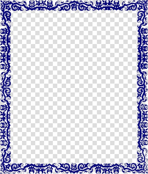 blue floral frame on blue background, Islam , Blue Border Frame transparent background PNG clipart