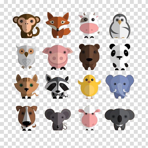 Dog Animal , Shadow black and white animals set transparent background PNG clipart