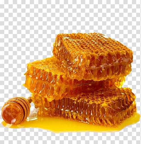 Organic food Mānuka honey Bee Honeycomb, honey transparent background PNG clipart