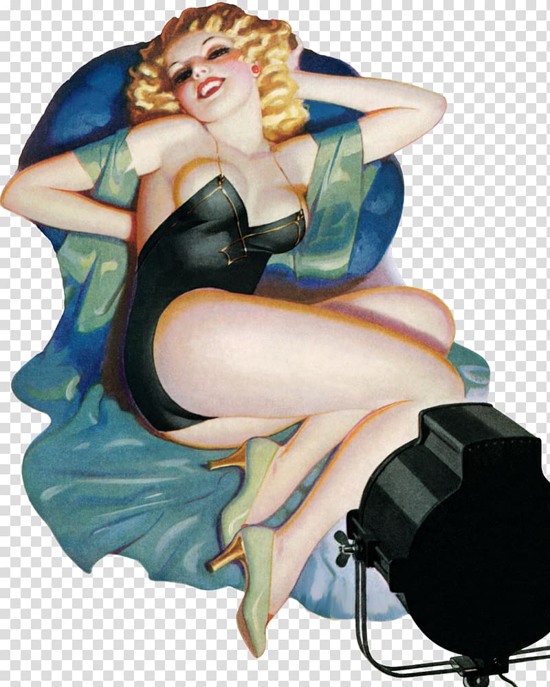Pin-up girl Canvas print Art, painting transparent background PNG clipart