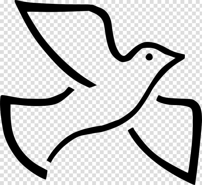 black pigeon logo, Columbidae Doves as symbols Holy Spirit , dove transparent background PNG clipart