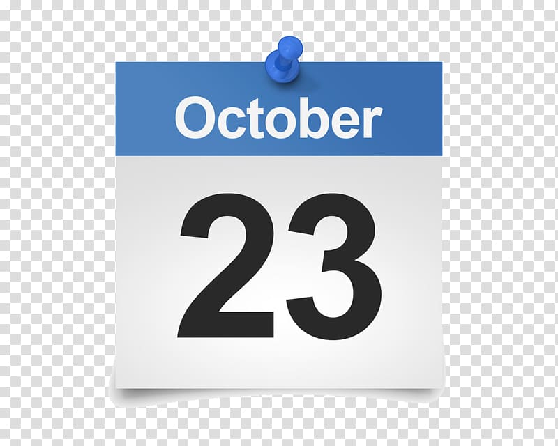 October 23 art, Calendar Template, A calendar transparent background PNG clipart