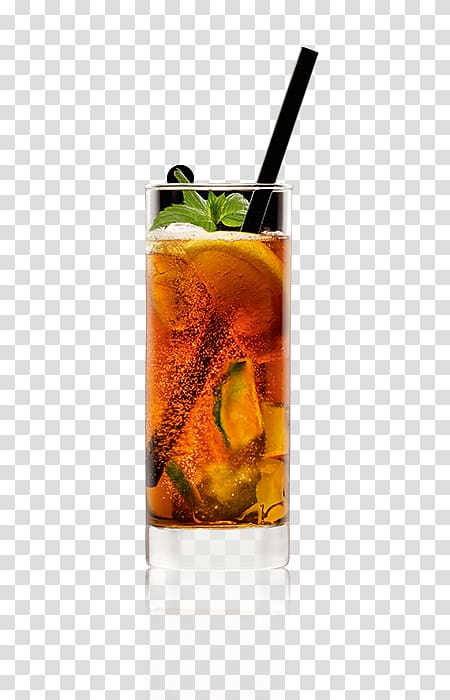 Rum and Coke Caipirinha Cocktail Mai Tai Long Island Iced Tea, lemon twist transparent background PNG clipart