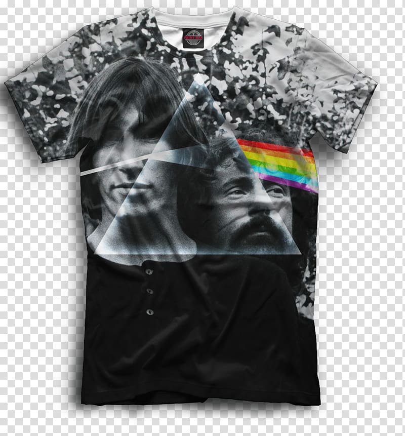 T-shirt Pink Floyd Bw Poster 24x36 The Dark Side of the Moon Sleeve, T-shirt transparent background PNG clipart