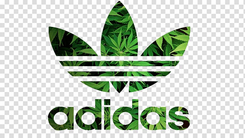 green adidas logo, T-shirt Adidas Originals Cannabis Logo, weed transparent background PNG clipart