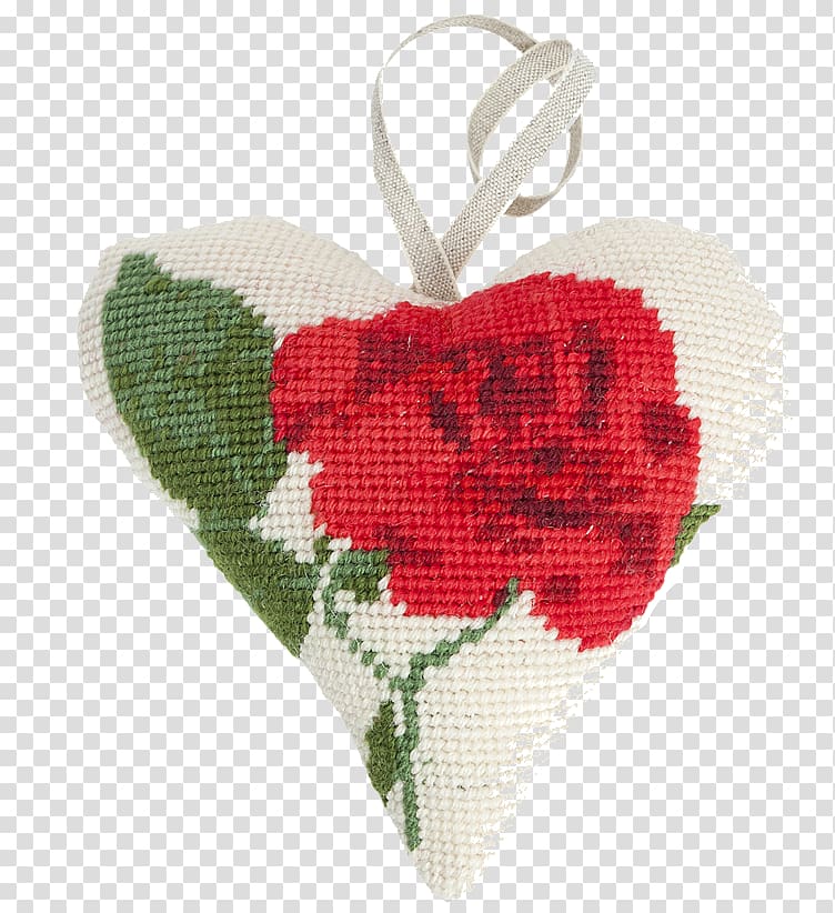 Needlepoint Heart Tapestry Hand-Sewing Needles Rose, heart transparent background PNG clipart