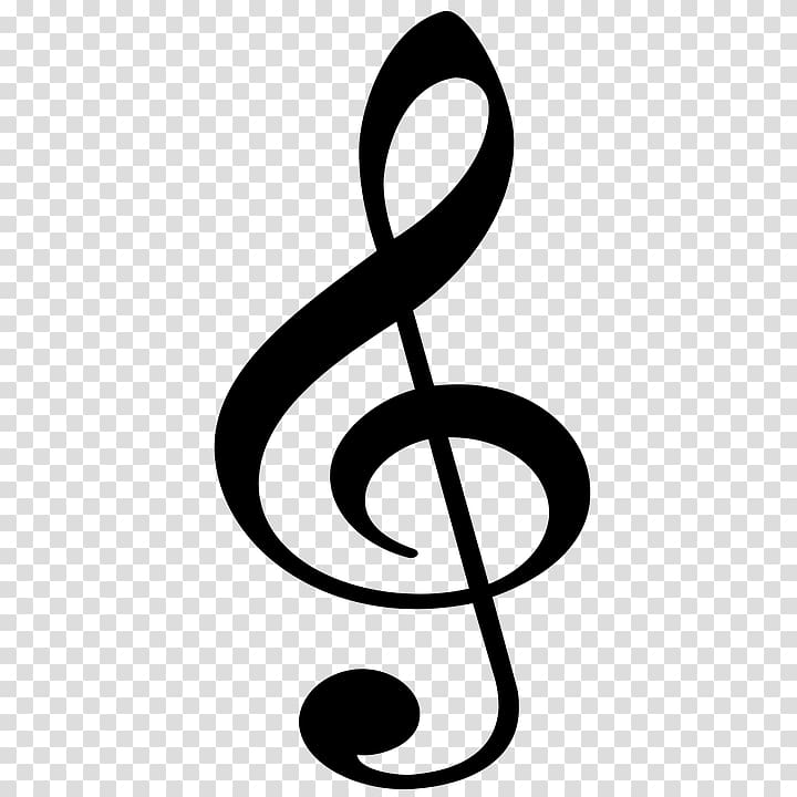 black g-clef illustration, Clef Musical note Treble, Clef Note transparent background PNG clipart