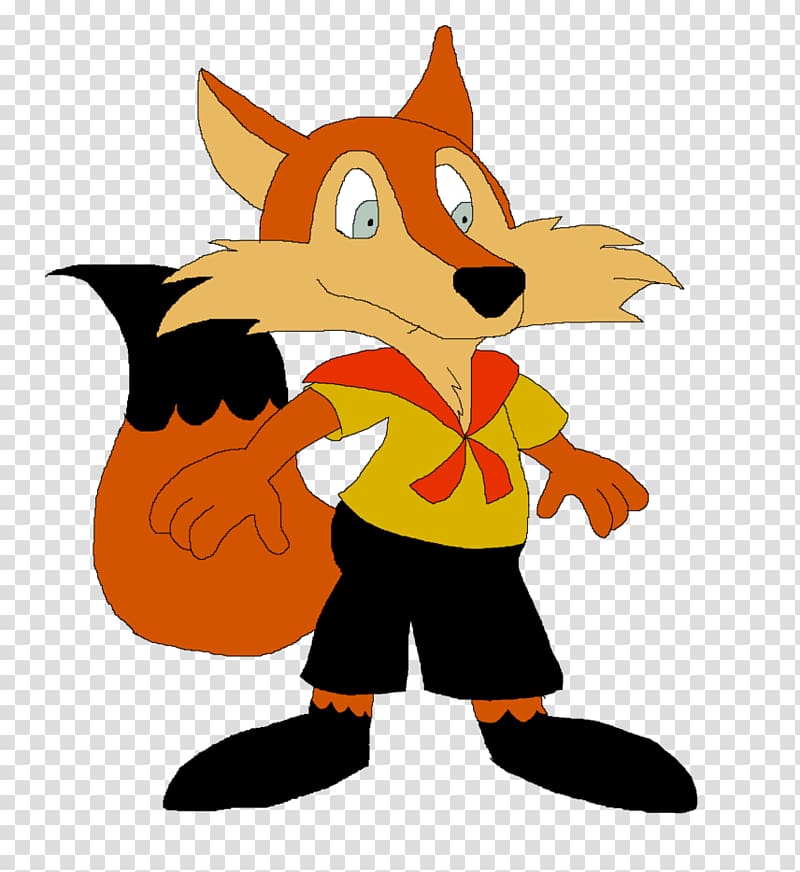 Red fox Character , Happy Camper transparent background PNG clipart