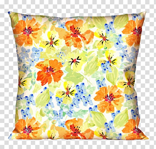 Throw Pillows Cushion Textile Printing, Linen flower transparent background PNG clipart