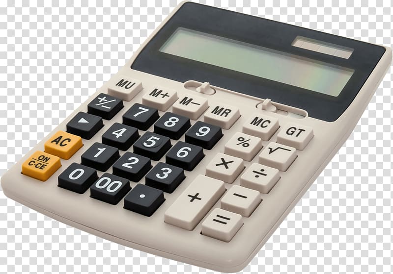 white and black desk calculator, Vintage Calculator transparent background PNG clipart
