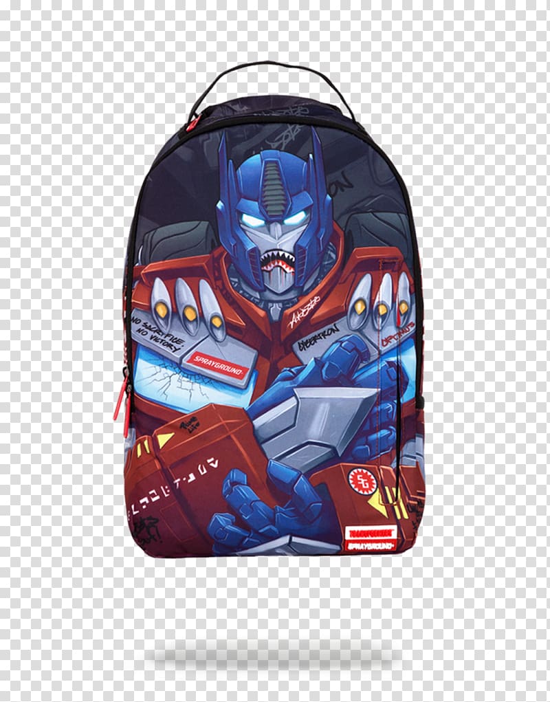 Optimus Prime Sprayground Marvel Civil War Backpack Bag Decal, backpack transparent background PNG clipart