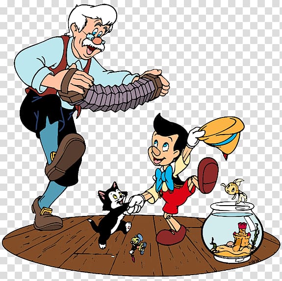 Geppetto Jiminy Cricket Figaro Cleo , jiminy cricket transparent background PNG clipart