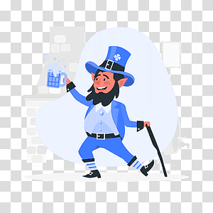 illustration, Leprechaun, money, celebration, happy, magic, culture, fantasy, drinks transparent background PNG clipart thumbnail
