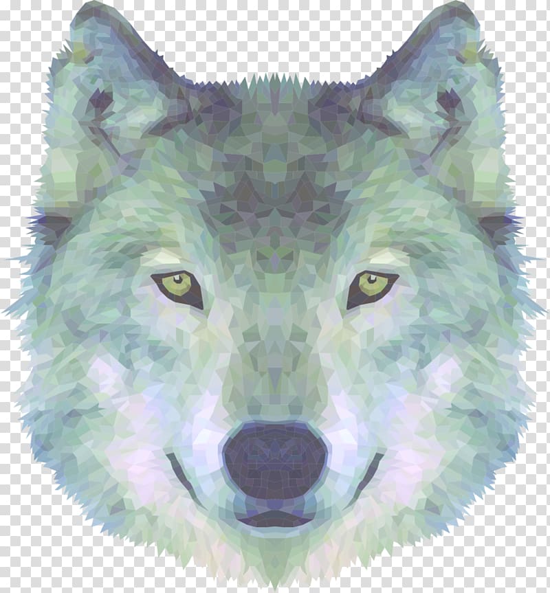 Alaskan tundra wolf Coyote T-shirt Greenland Dog Arctic wolf, Low Poly Wolf transparent background PNG clipart