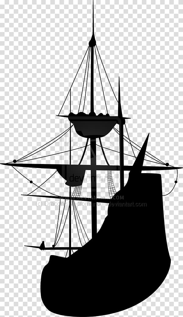 Sailing ship Silhouette Tall ship , pirate ship transparent background PNG clipart