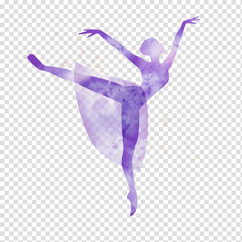 Ballet Dancer Watercolor painting Silhouette, ballet transparent background PNG clipart
