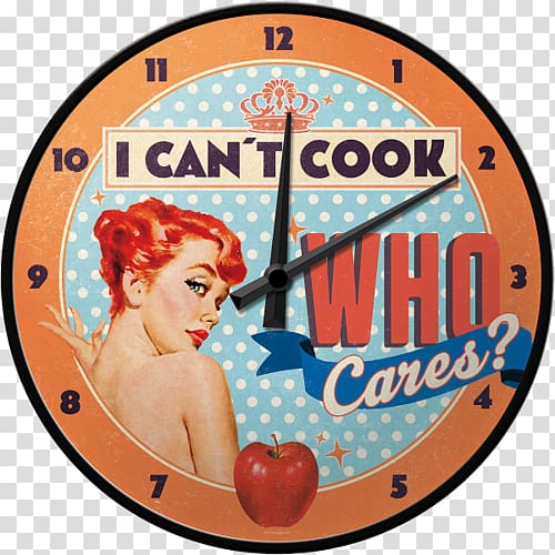 Kitchen Clock Favi.cz Nostalgia, Pin Up Girl Vintage transparent background PNG clipart