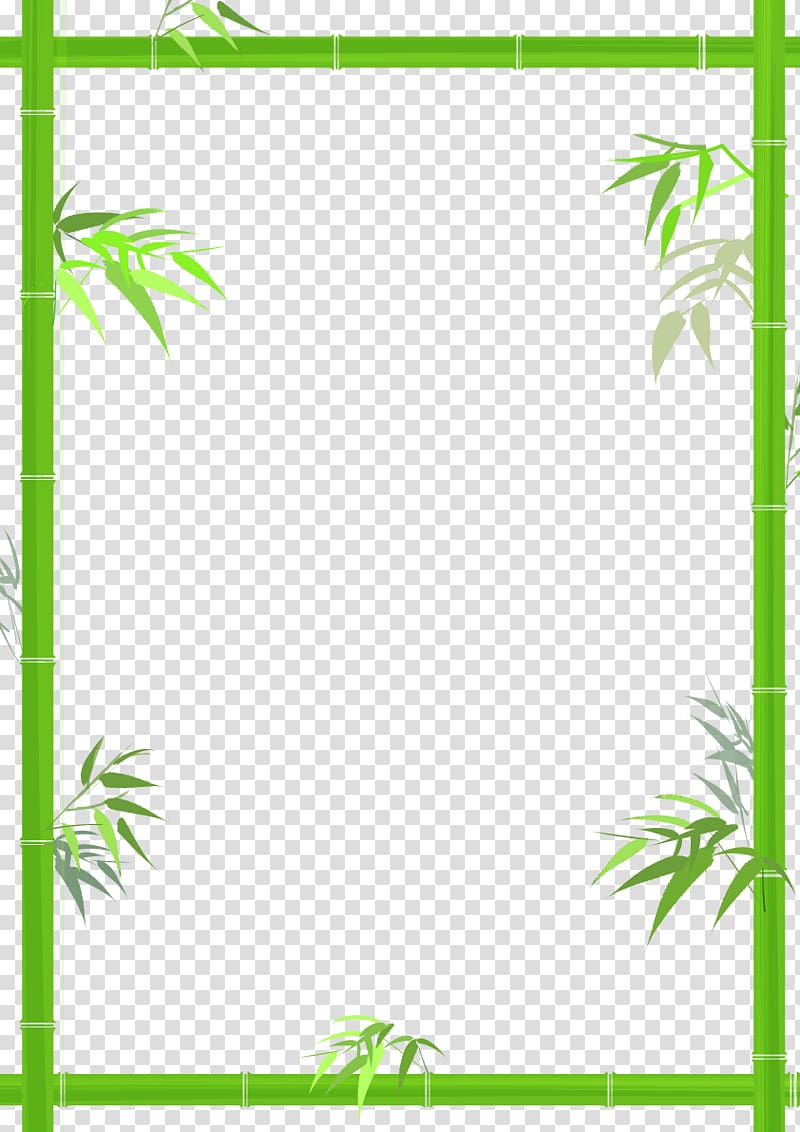 green bamboo border , Bamboo Bamboe, Green bamboo decorative borders transparent background PNG clipart