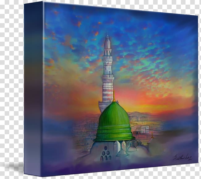 Modern art Energy Tower Medina, Snowman Scene Canvas transparent background PNG clipart