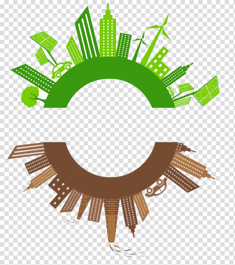 green and brown city logo, Sustainability Environmentally friendly Green building Renewable energy, Green City transparent background PNG clipart