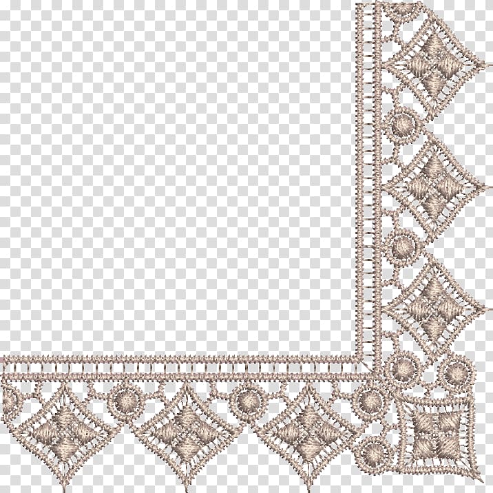 gray lace , Embroider Now Lace Pattern, Lace Border transparent background PNG clipart
