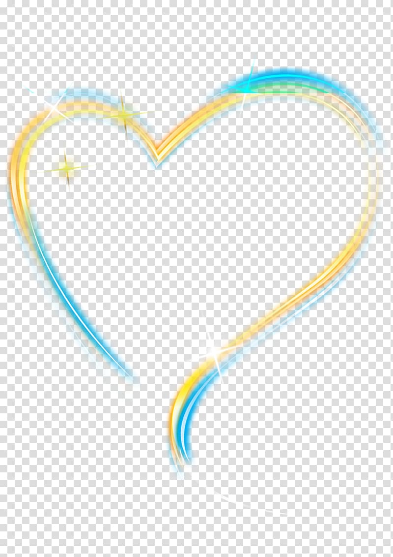 Heart Computer file, Heart-shaped love hearts, yellow and blue heart illustration transparent background PNG clipart