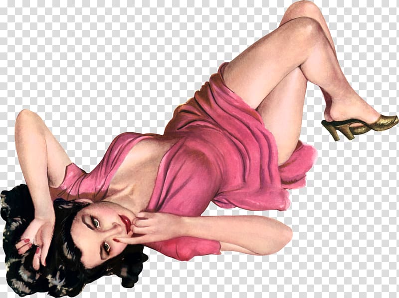 woman in pink dress, Pin-up girl Leo Zodiac Astrological sign Woman, pin up transparent background PNG clipart