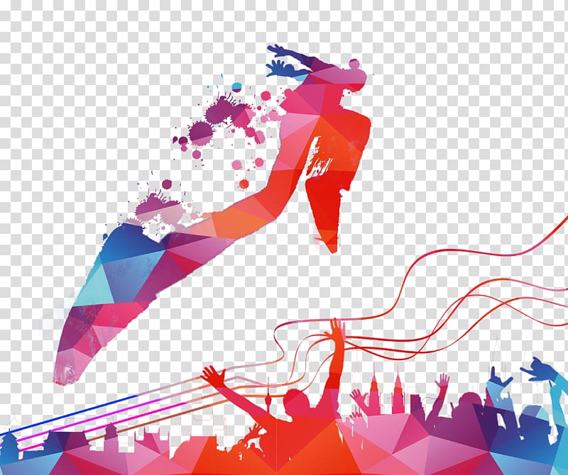 music festival , Color, Vibrant youth creative material transparent background PNG clipart